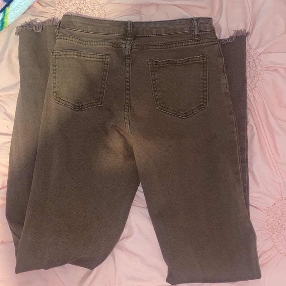 SIZE XS BROWN DENIM FLARED JEANS